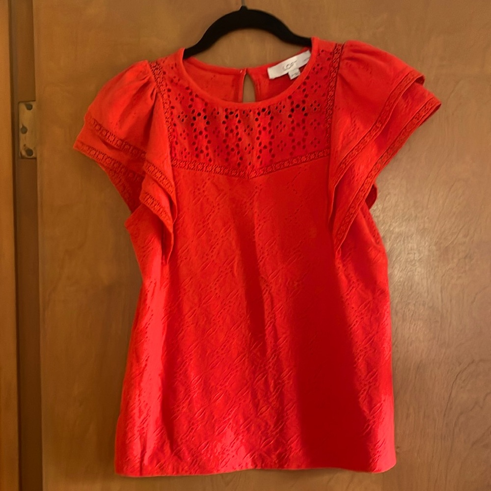 Loft Orange Short Sleeve Shirt, Women’s SP